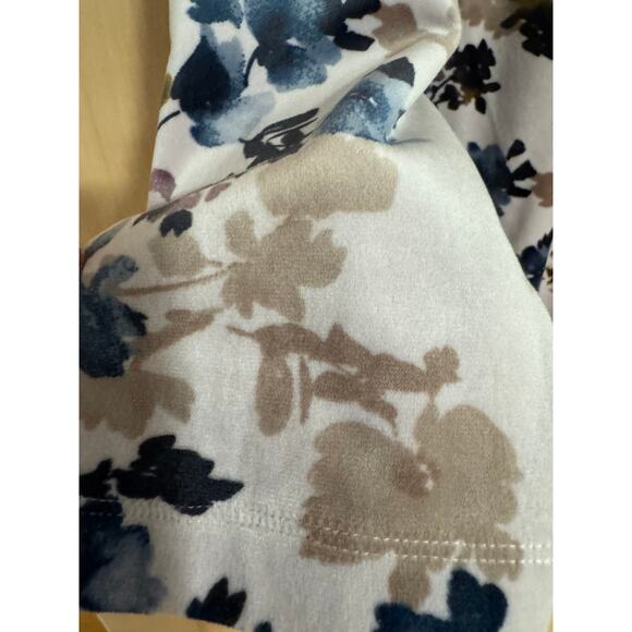 Pure Jill | Floral Velvet/Velour Tunic Top with Pockets | Size Large - Picture 4 of 11